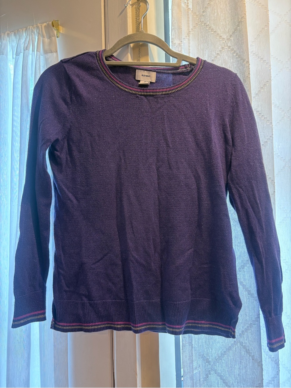 Old Navy Women's Purple Crewneck Sweater